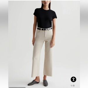 AG Adriano Goldschmied Cream Flare Jeans